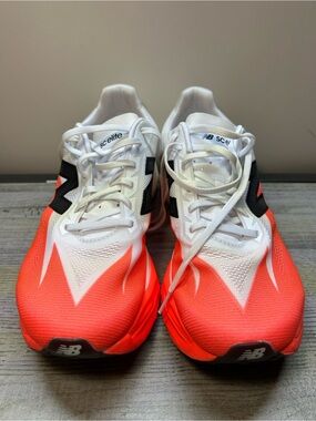 New Balance SC Elite Racing Shoes - White & Bright Coral
